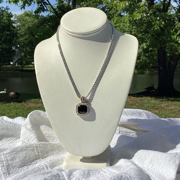 CABLE ROPE BLACK NECKLACE - Picture 2 of 4